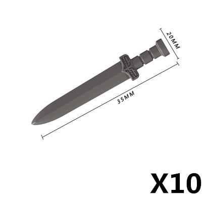 MOC Mattoncini Militari Figura Medievale Soldato Accessori Arma Spada Ascia Coltello Pugnale Martello Giocattolo Mini Mattoncino Regalo R027