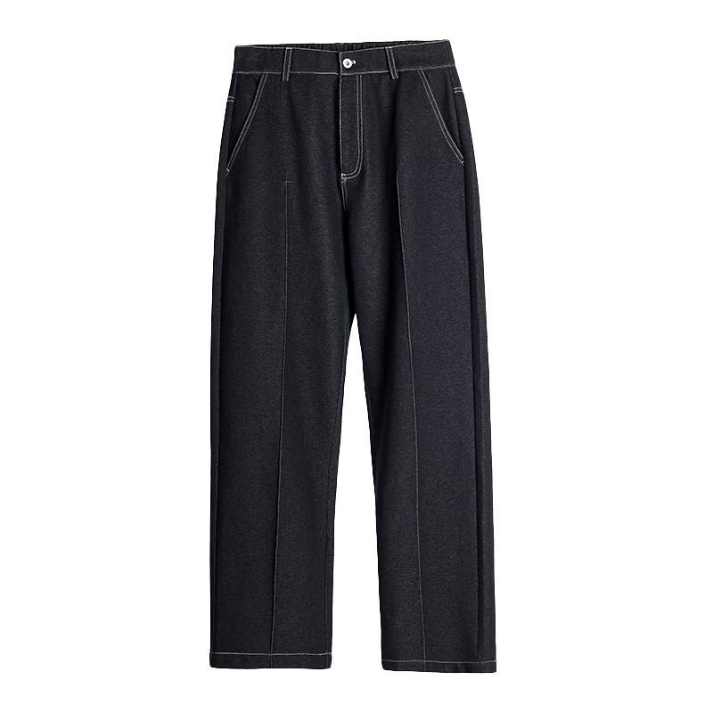 HAUT TON Men s Faux Denim Straight-Leg Casual Pants 3XL
