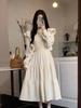 French -like Ruffled Dress, Gentle And Sweet, Waist-cinching Princess Maxi Dress