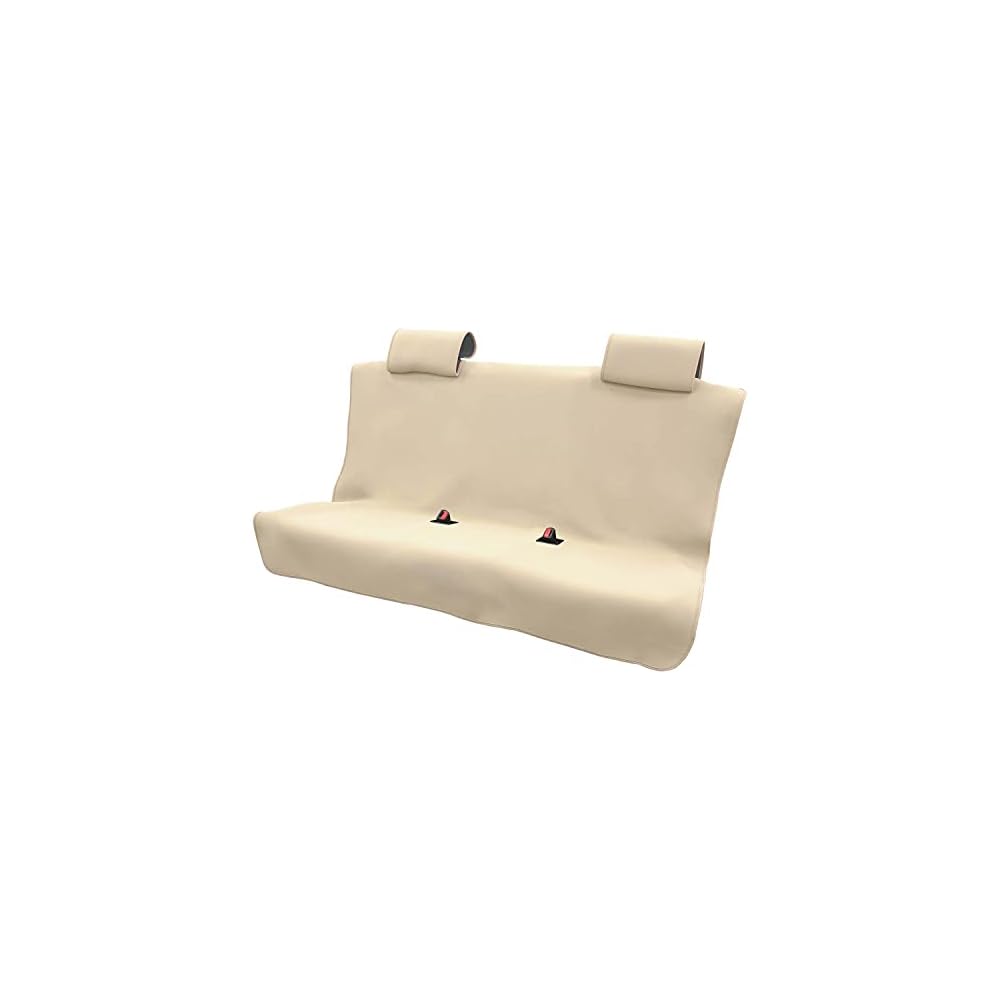 BONFORM AMZ Neoprene Seat Cover for Kei/Regular Cars, Rear Seatbelt Compatible, Includes 2 Pillow Covers, Beige, 4683-06BE