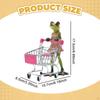 Cart Frog Statue Tabletop Ornament Collectible, Funny Animal Sculpture Decorative Figurine for