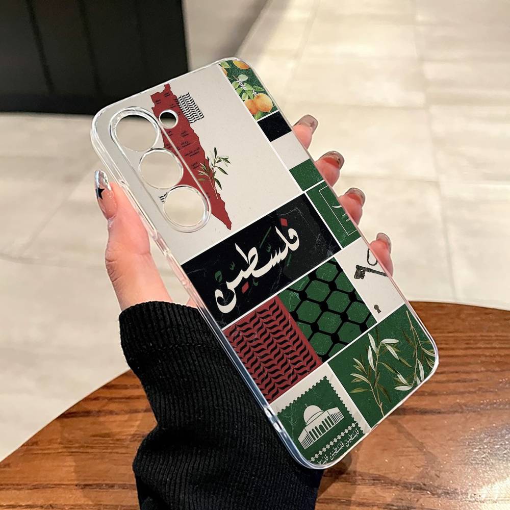 AAA P-Palestine-es-F-Flag MAP Phone Case For SamsungA10,12,20,21S,30,31,40,50,51,52,70,71 Transparent Cover Samsung a31