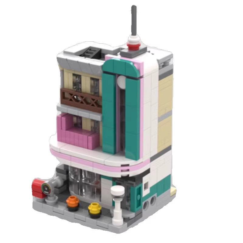 Compatible With Building Blocks MOC Mini City Street Scene Nostalgic Restaurant Puzzle Assembled Building Block Model Toys