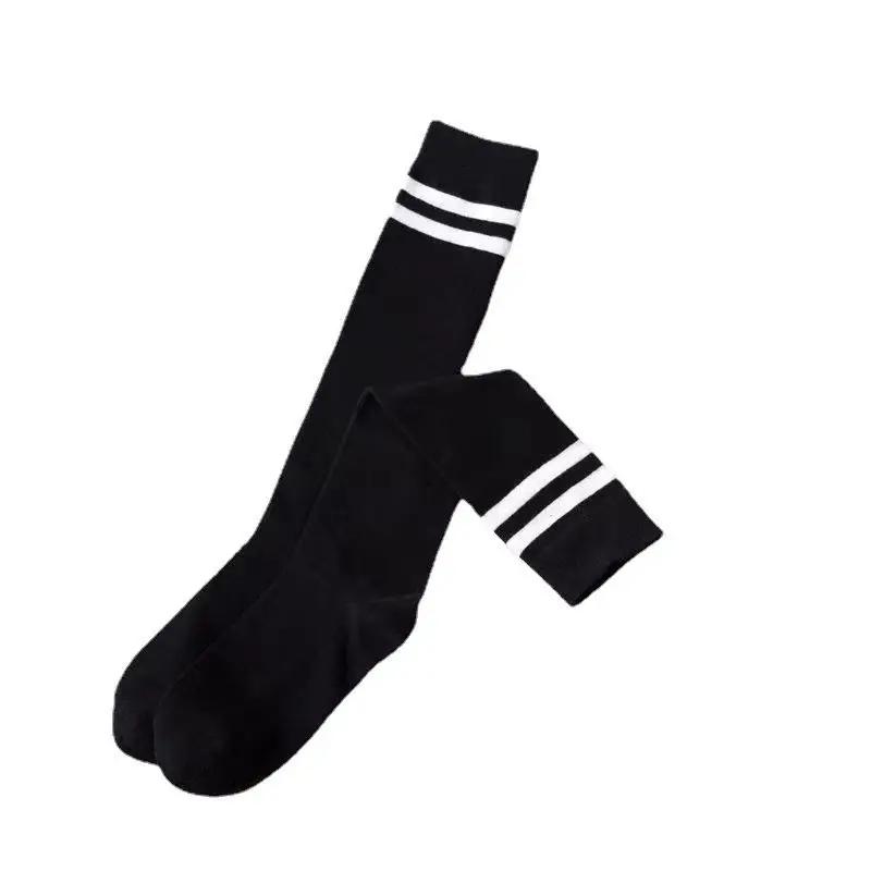 Sports Style Calf Socks Japanese Korean Student JK Stripe College Style Girl Cotton Socks Pile Up Socks Baseball Stockings