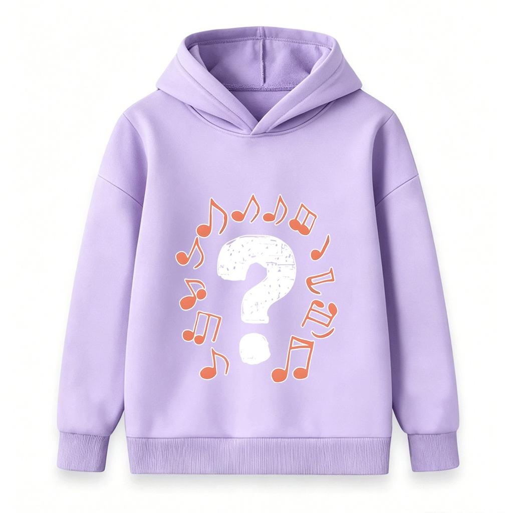 Kids Boys Girls 100% Cotton Crew Neck Short Sleeve T-Shirt, Cute Music Note Question Mark Pattern Casual Soft Breathable Tee Top for Daily Wear