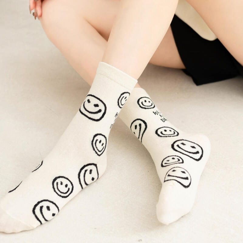 Smile Women's Mid-Calf Crew Socks 5-Pair Set