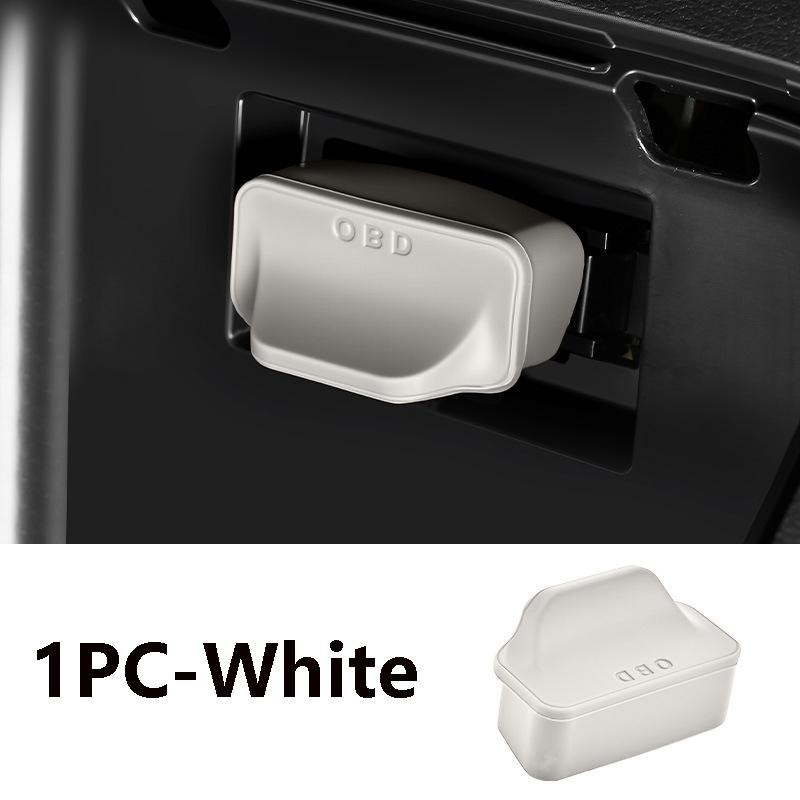 Housse anti-poussière pour port OBD de voiture en silicone avec poignée Manchon de protection Verrou de port OBD Capuchons Imperméable Anti-poussière Accessoires de voiture