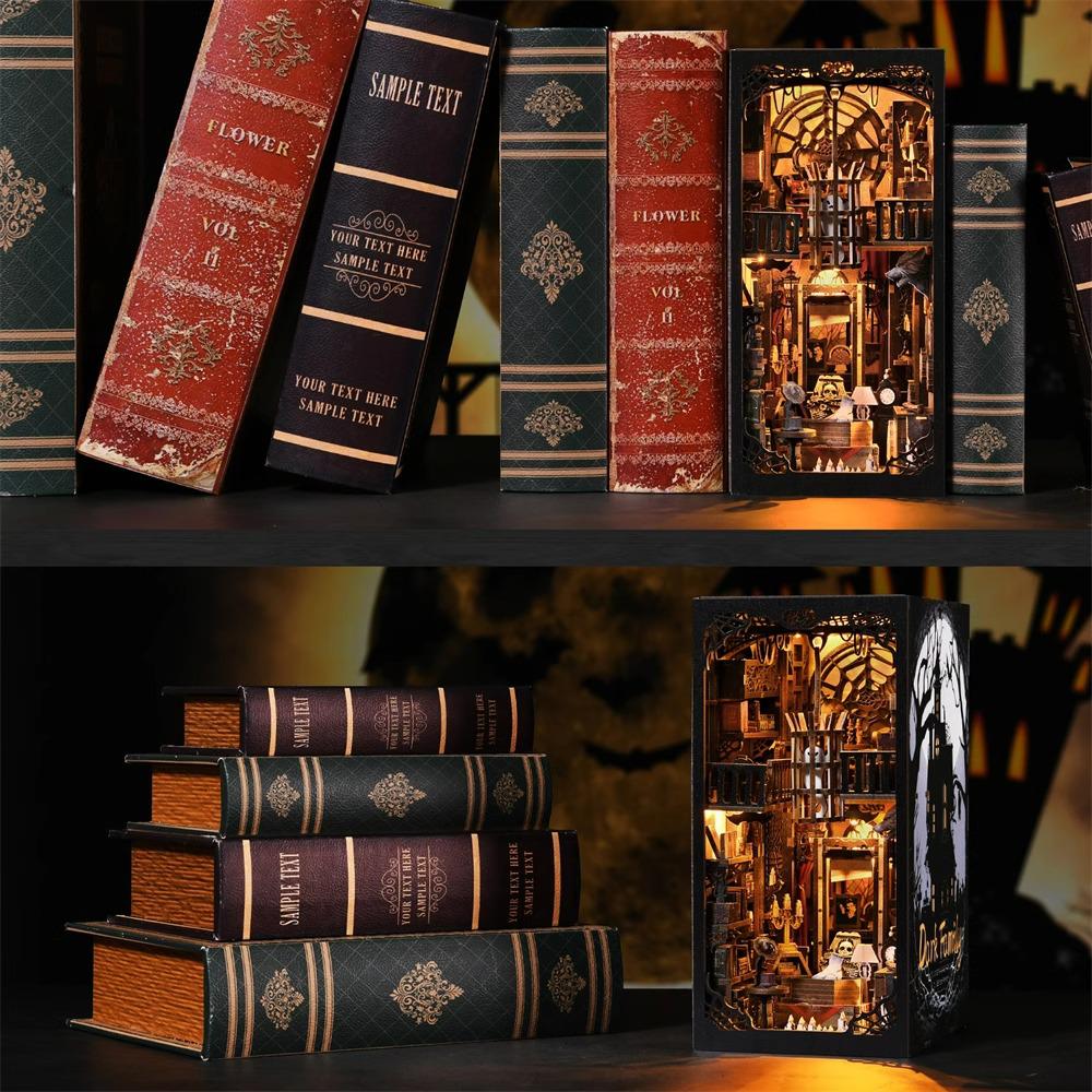 Addams Family DIY Cabin Building Blocks: Handmade Assembly Bookend Model for Halloween
