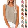 Women's Sleeveless Cotton And Linen Top For Spring And Summer