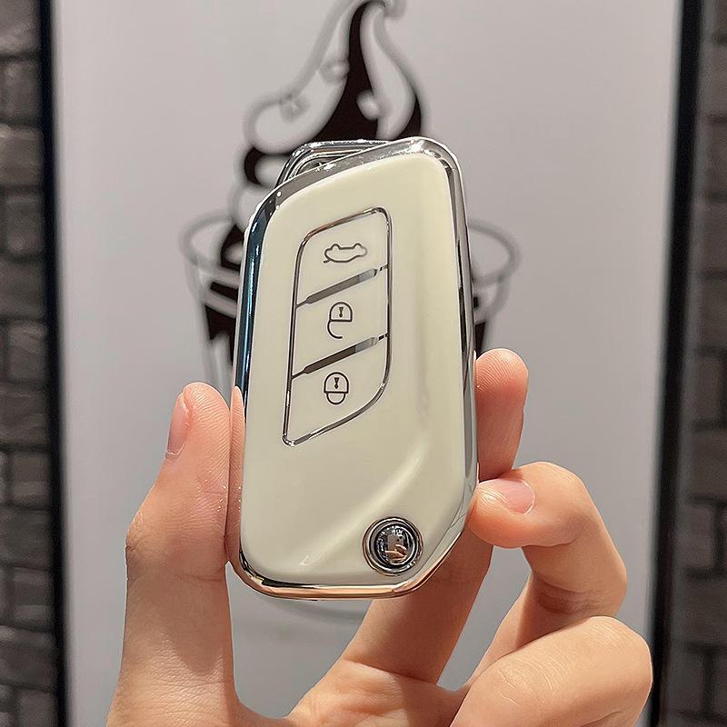 Tpu Car Remote Key Case Cover Protect Shell Fob For Baic Senova X25 X35 X55 X65 D50 For Changhe Q25 Q35 A6 Auto Accessories