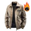Spring and Autumn New Men's Leather Jacket Lapel Three-dimensional Pocket Trendy Men's Decoration Fashion Casual Versatile Leather Jacket Jacket Men