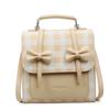 Solid color college style commuter backpack women's new trend bow portable shoulder backpack