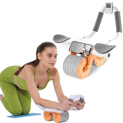Ab Roller Wheel with Timer & Knee Mat,Automatic Rebound Abdominal Wheel with Elbow Support Ab Workout Equipment