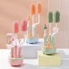 1Pcs Portable 6 In 1 Baby Bottle Cleaner Set with Silicone Baby Bottle Brushes Straw Brush Nipple Brush Storage Box