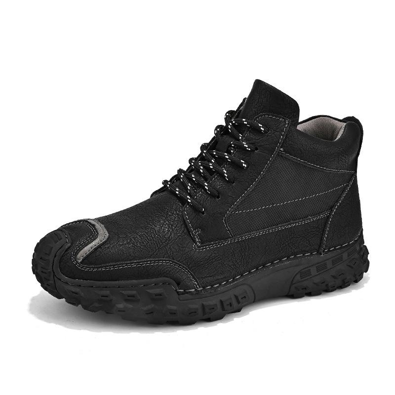 

2025 autumn new high-top Martin boots men s bag head handmade men s boots outdoor leisure large size leisure men 38 чорний