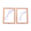 Leuchtender Fotorahmen, Tisch-Bilderrahmen, leuchtender Halter, einfaches 3D-Licht, Dekor, LED-Licht, Holz, USB-LED-Bilderrahmen