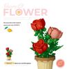 Bionic Eternal Flower Building Blocks: Sunflower and Rose Assembly Toy for Children