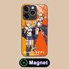 Date a Live Yamai Kaguya Glass MagSafe Mobile Phone Case for iPhone 17 16 15 14 13 12 11 Air Pro Max Plus Mini Colorful Cover