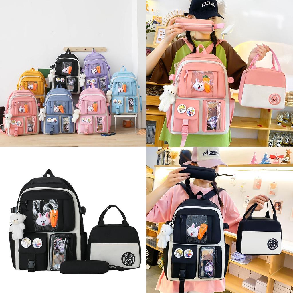 Fashionable Versatile Backpack Set For School And Outdoor Leisure In Multiple Colors