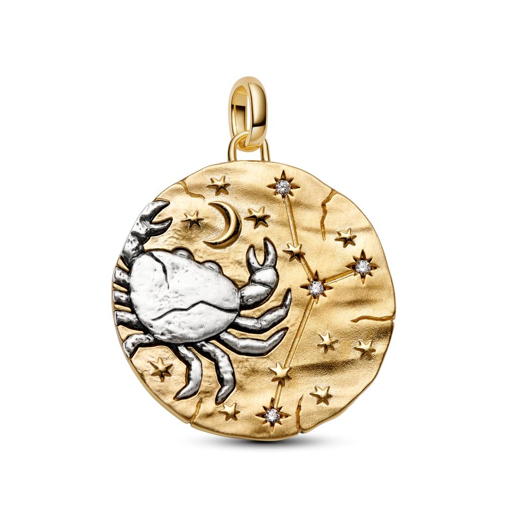 New Arrival 12 Constellation Dangle Charm Two Tone Gold Silver Pendant DIY Bracelet Bead Jewelry Gift For Women