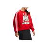 adidas Neo Kaninchen-Print Lockerer Rundhals-Pullover Damen Tops Lichtscharlachrot IB0390