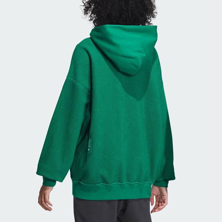 Adidas Reversible Hoodie With Letter Logo Print Unisex Hoodies Smoke-Green IZ1617