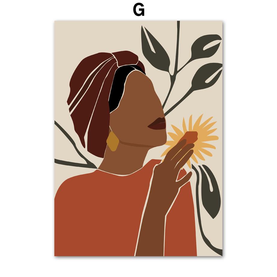 Wall Art Canvas Painting Abstract Black Girl Fashion Illustration Nordic Posters And Prints Wall Pictures For Living Room Decor