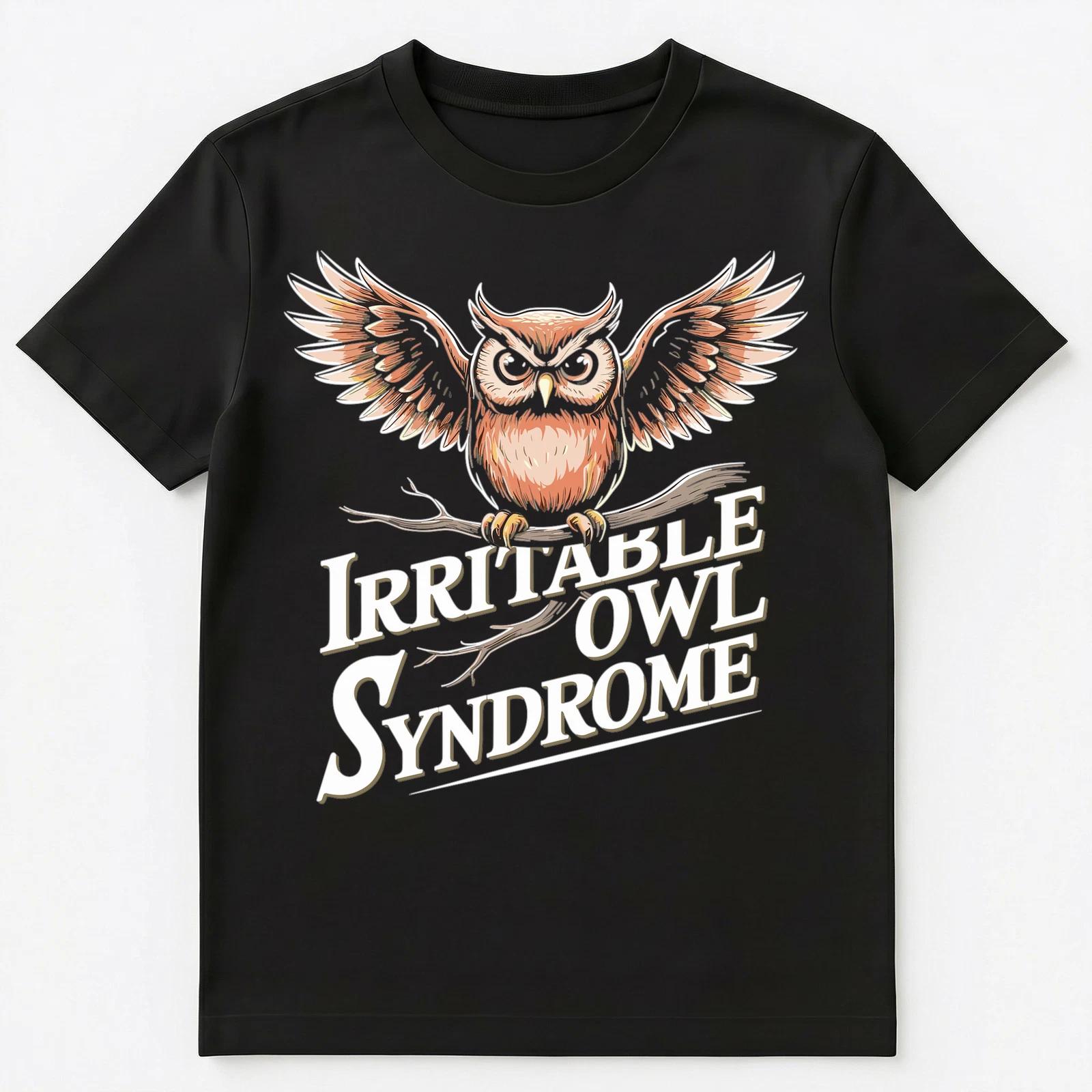 Funny Irritable Owl Syndrome Bowel Pun Unisex T-Shirt S
