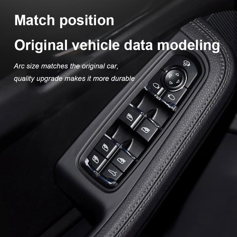 AABKV1 For Porsche Cayenne 2011-2017 Panamera 2010-2016 Macan 2014-2021 Car Window Lifter Button Cap Replacement Windows Switch Button