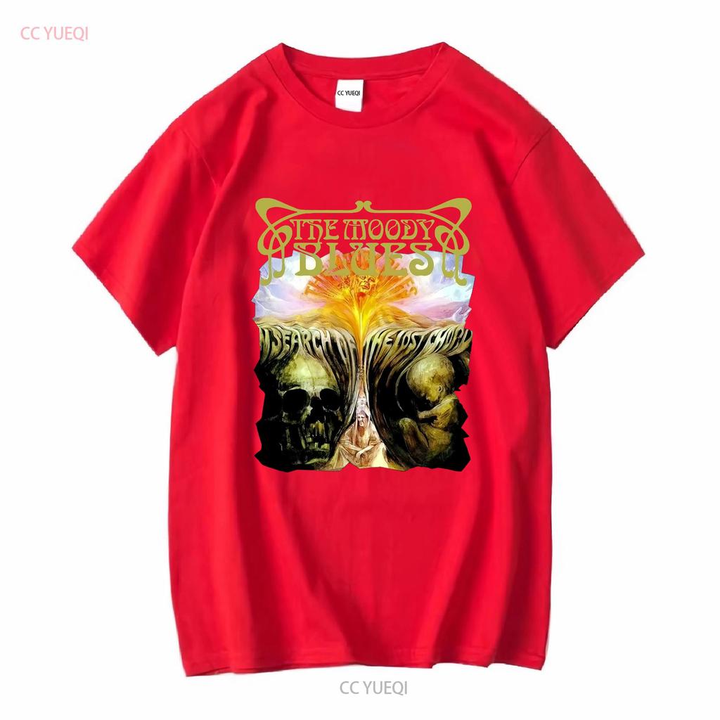 Pánské tričko The Moody Blues Search of Lost Chord Vtipné Černé Bavlněné Vintage Prané Streetwear Unisex Prodyšné Mírně Ležérní