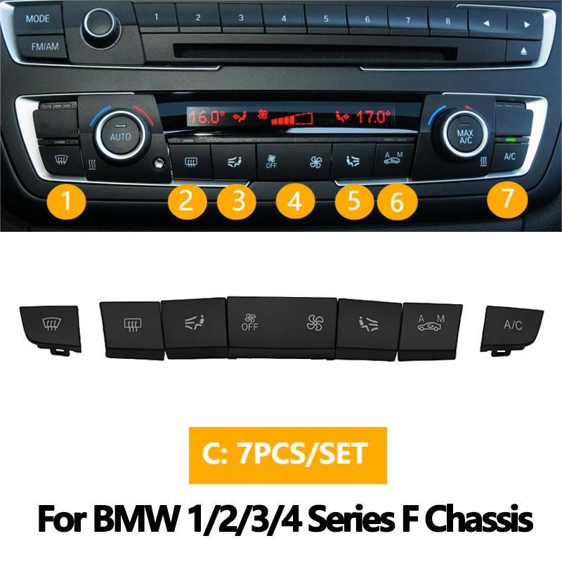 Car Dashboard CAir Conditioner AC Control Button CD Player Key Cap Repair Kit For BMW 1 2 3 4 F Series F20 F21 F22 F23 F30 F32