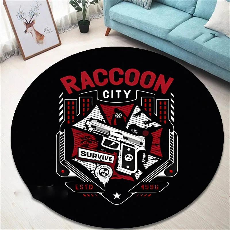R-Resident Evil Umbrella Printed Round Carpet Living Room Bedroom Beautiful Mats Non -slip Door Pad Floor Mats Birthday Gift