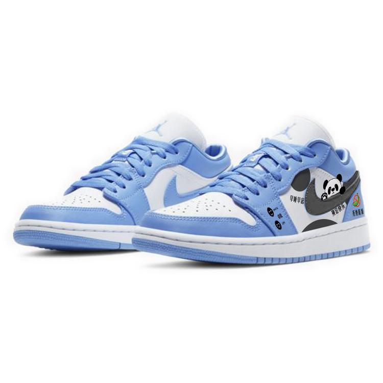 Jordan Air Jordan 1 Vintage Basketball Shoes Women's Low top Blue/White AO9944-441(Team56-hello)