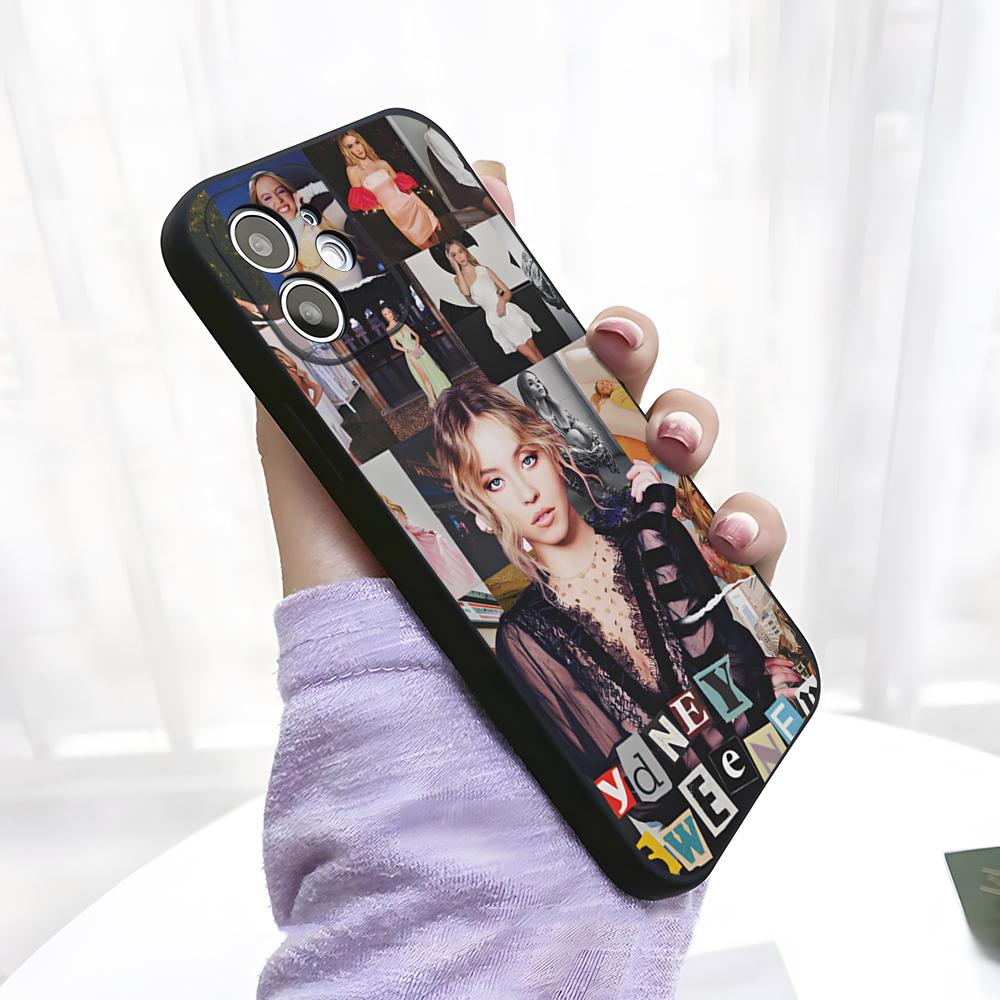 Singer S-Sydney Sweeney Phone Case For IPhone 17 Pro Max 15 Pro 16 14 Plus 12 13 Mini 11 Pro Shockproof Soft Cover