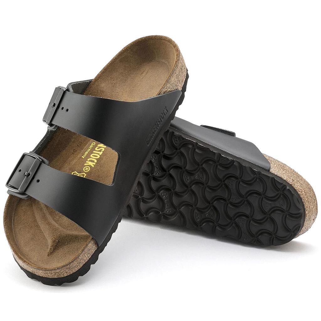 Arizona Sandal Arizona Sandal Black Smooth Regular Width 35 [Birkenstock] - Leather, - Leather, - (22.5 Cm)