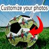 Soccer Players Action. Customizable Photos Size 5 Soccer Football Machine Sewn Indoor/Outdoor Universal Football Customize Exclusive Personalized Name