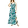 Mela London Damen Tropical V-Ausschnitt Maxikleid