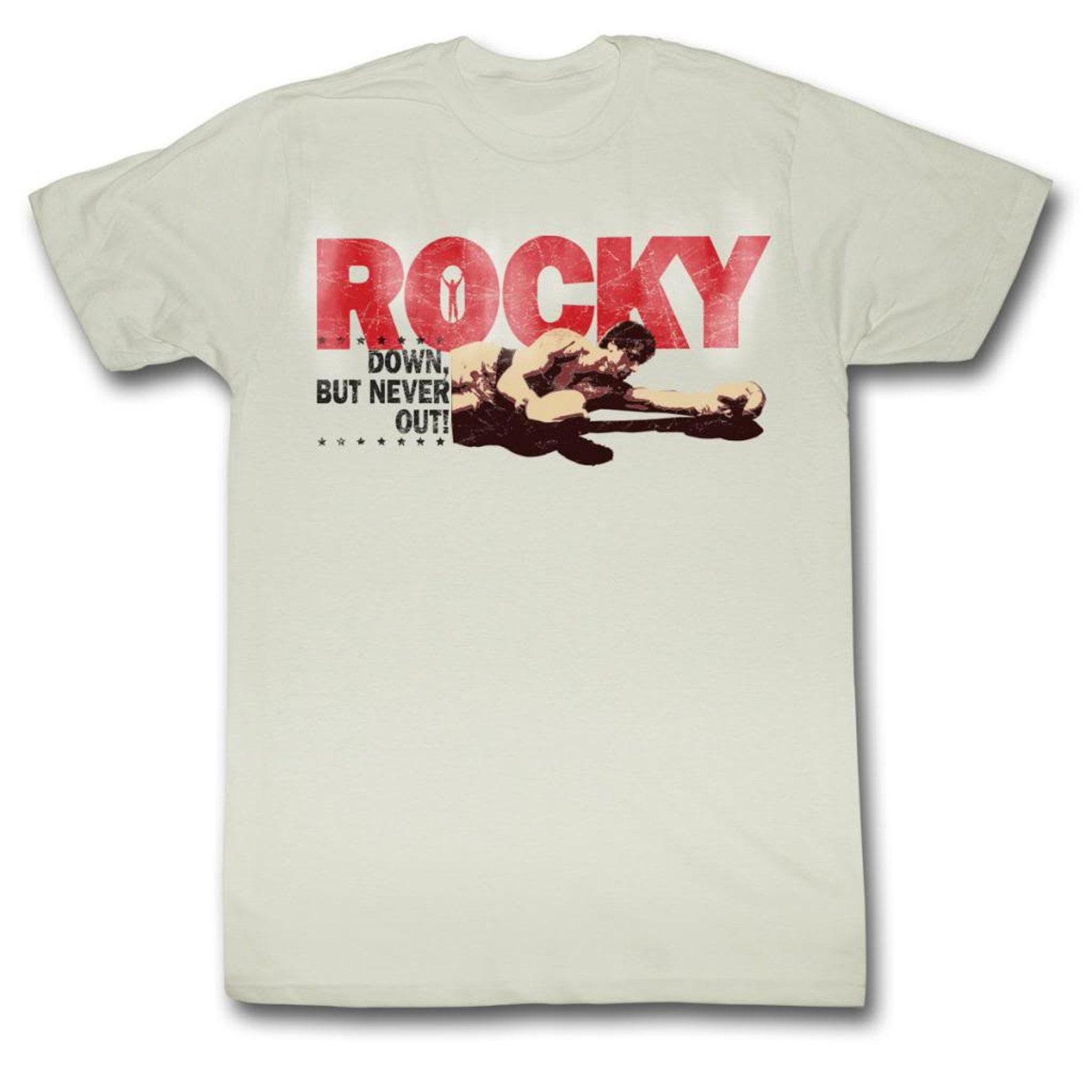 Rocky Downbut Never Out White T-Shirt 4XL