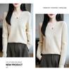 Temperamental Minimalist Women's V-neck Slimming Sweater - Soft, Casual, Skin-friendly Knitted Base for Autumn/Winter.