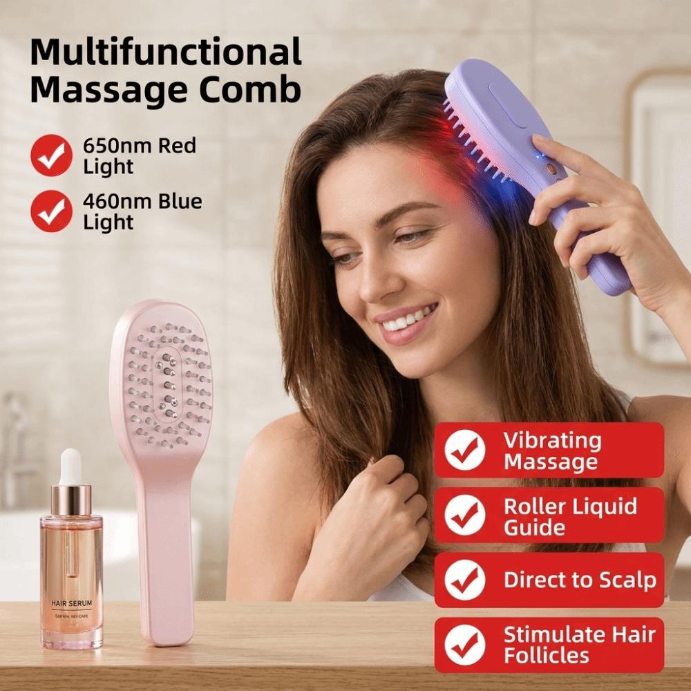 Anti-Static Misting Hair Brush 2-In-1 Scalp Massage Comb Electric Spray Hair Brush Scalp Care