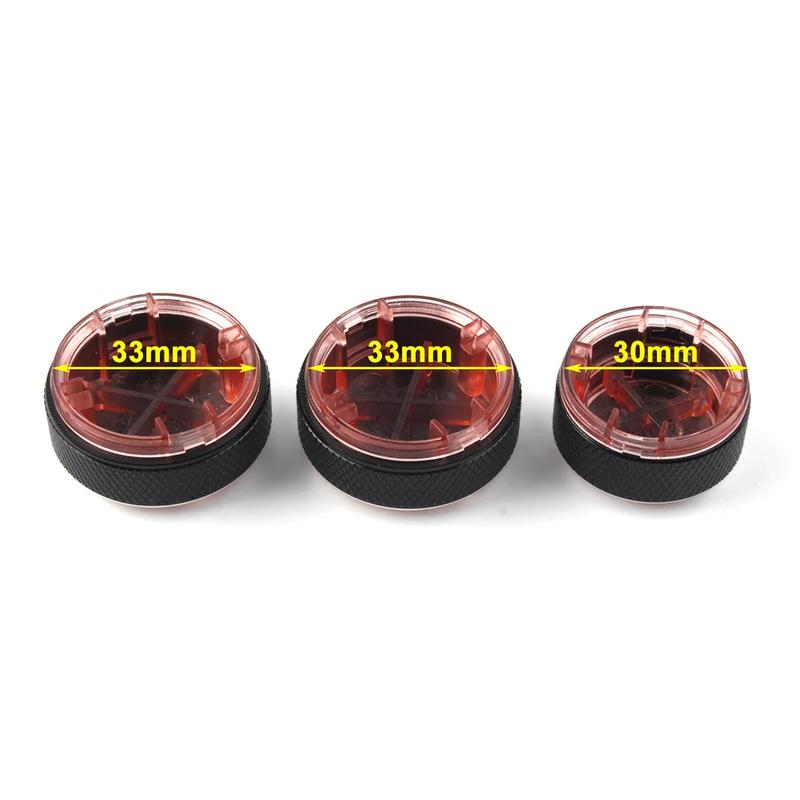 3Pcs Car Air Conditioning Heat Control Knob A/C Switch for VW POLO 9N 9N3 6R 2004 2005 2006 2007 2008 2009 2010 2011 2012 2013