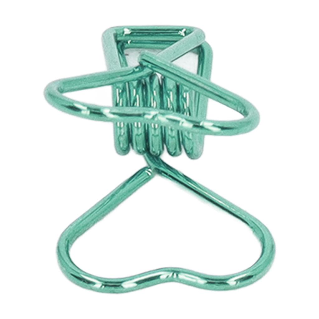 100pcs   Clips Cute Cartoon Heart Shape Metal Hollowed   Tail Clips Paper Clamps   Supplies