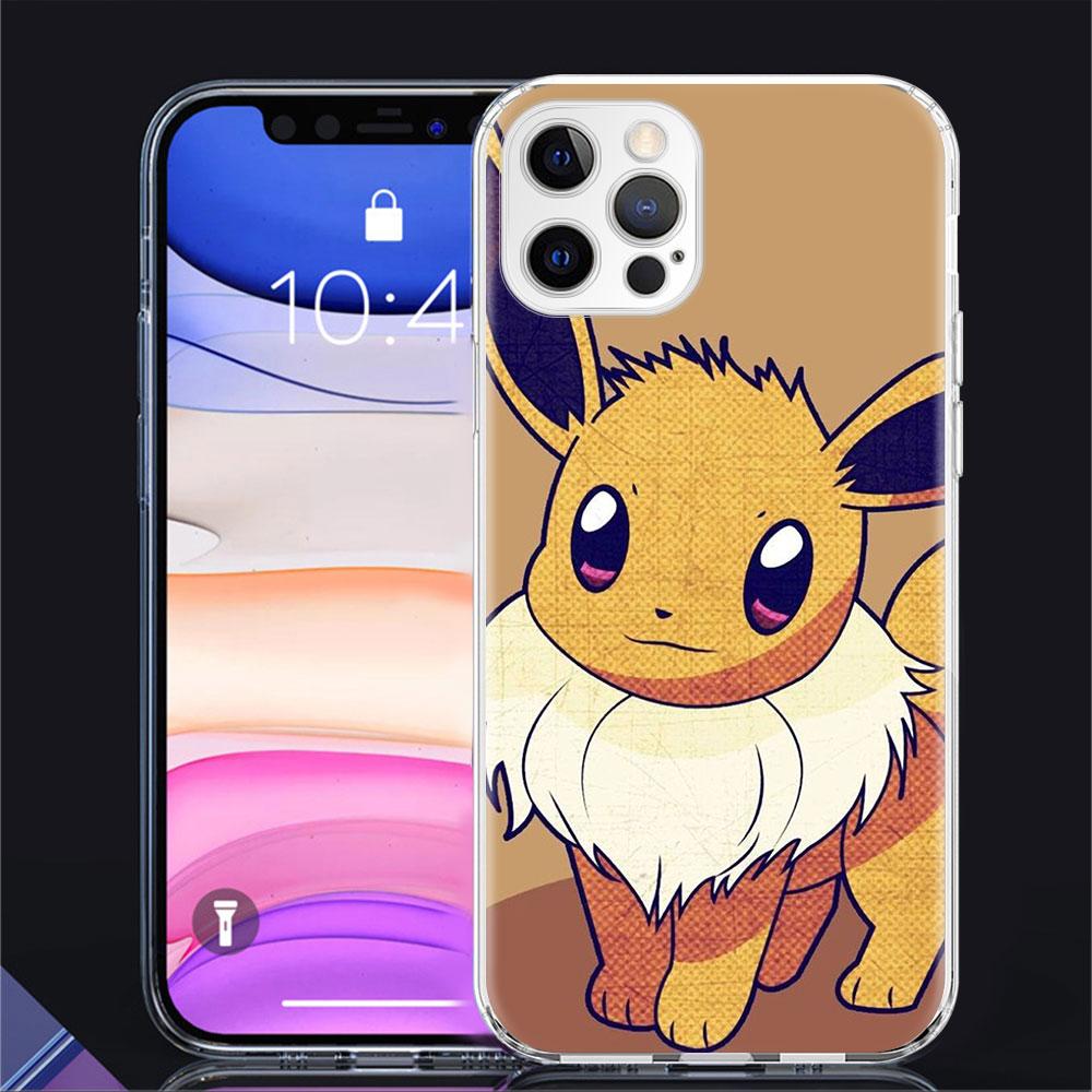 Clear Case For Apple iPhone 11 14 13 Pro 12 7 8 Plus SE 2022 XR X XS Max 6 6S 14Pro Silicone Phone Cover Retro Anime Pokemon