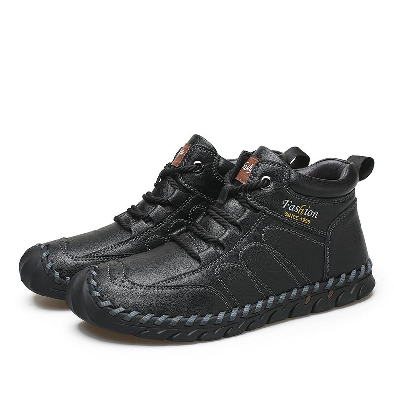 38-48 Men Leather Casual  Shoes Design Sneakers Man Breathable Leather Shoes Men Ankle Boots