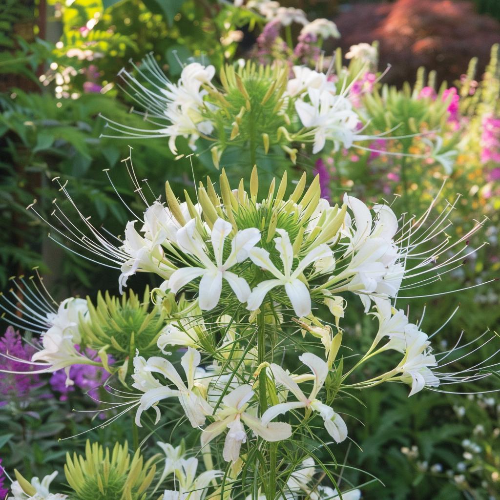 250 White Cleome Seeds - SemiWild Permaculture