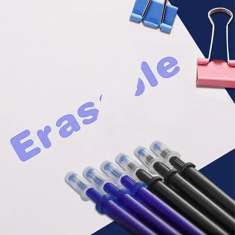 52 szt./Kolekcja Długopis żelowy Gumka do ścierania Wkład gumka do ścierania Długopisy gumka do ścierania 0,5 mm Niebieski Czarny Zmywalny uchwyt Szkolne przybory do pisania Długopis żelowy