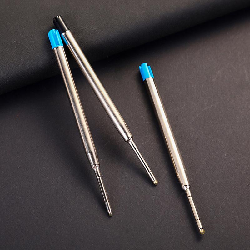 10Pcs 0.5Mm G2 Metal Roller Ballpoint Pen Refill Medium Nib Blue Black Color Ink Ball Pens Refill For School Office Writing Stationery