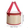 Bambusowy Tkany Koszyk Opakowanie Prezentowe Przenośny Lekki Wielofunkcyjny Organizer do Przechowywania Żywności