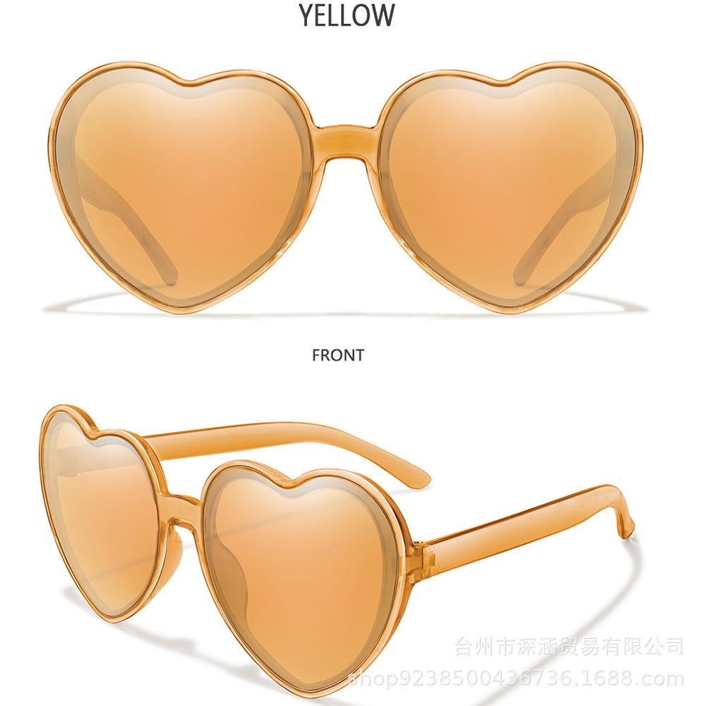 Colorful Coated Love Sunglasses Colorful Trend Party Decorative Sunglasses