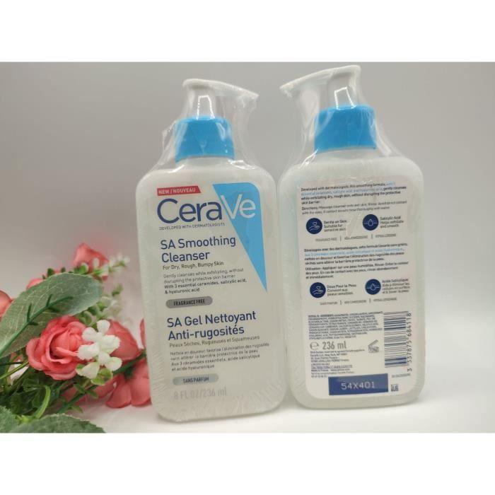 Gel Nettoyant Corps - Cerave - SA Anti Rugosité - 236ml - Peaux Sèches - Sans Parfum